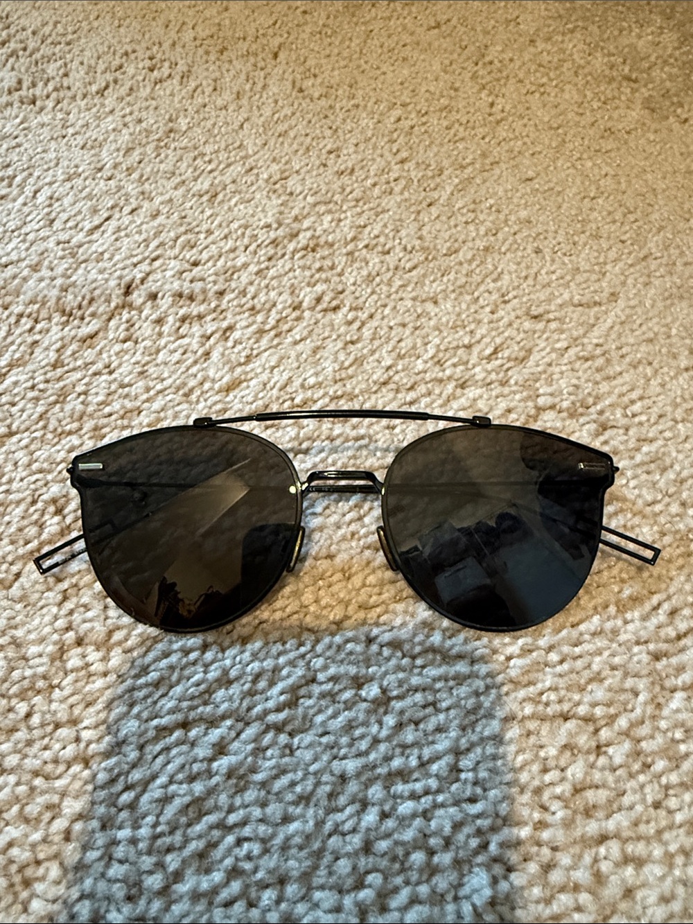 Dior Black Round Metal Sunglasses